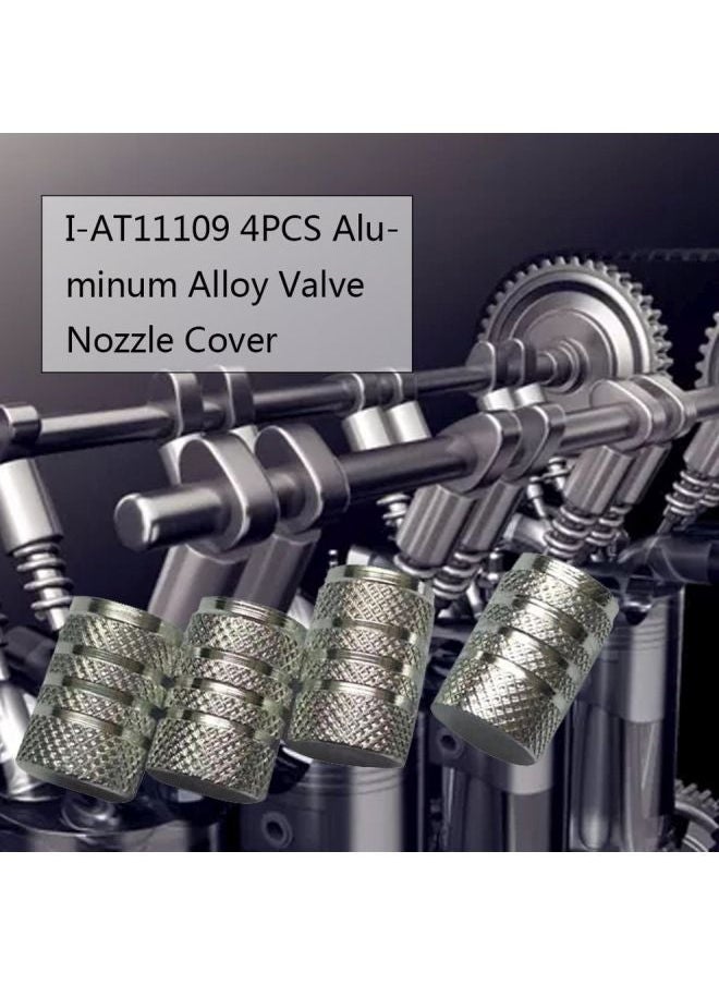 NIBEMINENT 4-Piece Aluminum Alloy Tire Wheel Valve Cap  - Image 3