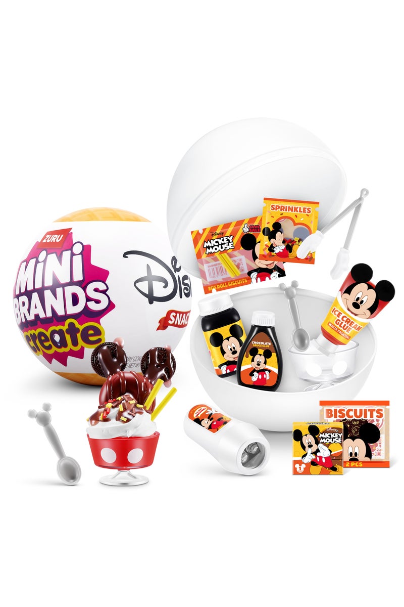 Mini Brands Create Disney Snacks – Collectible Mini Food Toys with Iconic Characters – Mystery Surprise Capsules with Recipe & Accessories – Fun Gift for Kids & Collectors - Image 2