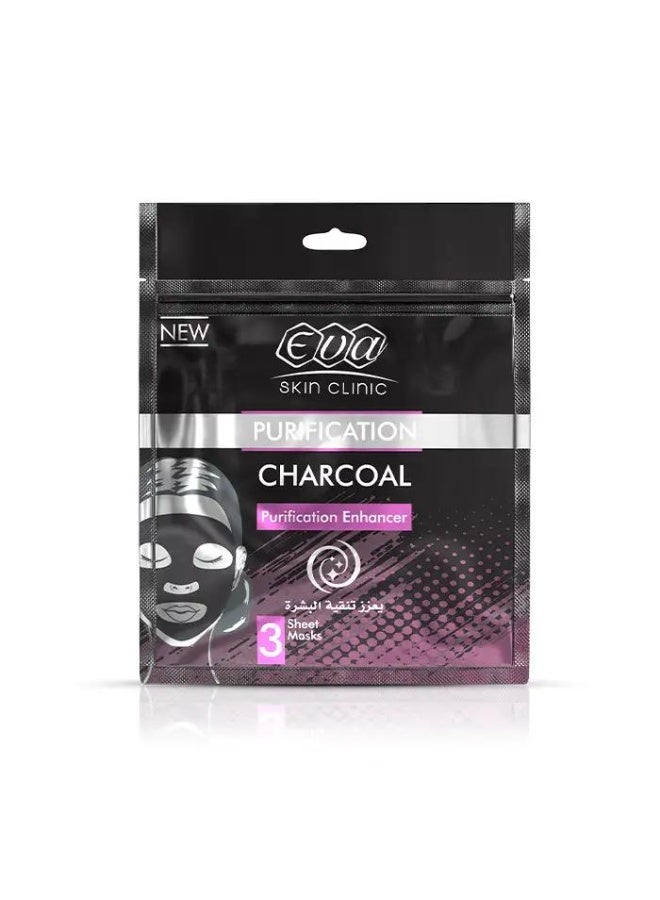 Eva Purification Charcoal 3 sheet masks