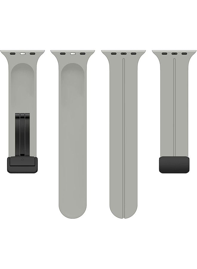 LEDIN Universal Magnetic Silicone Watch Band – Quick Release Sport Strap 38/40/41mm, Waterproof Replacement Band for Smartwatches & Analog Watches(Grey) - Image 5