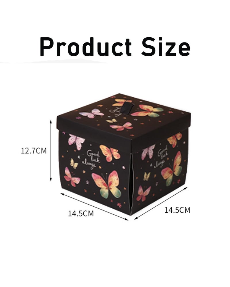 KalamkariX Flying Butterfly Mystical Box, Magical Gift for Valentine's Day, Birthday Party Mystical, Interactive Toy for Kids, Includes 1 Black Box and 4 Butterflies, Gift Boxs for Birthday, Flying Butterfly Toy - Image 2