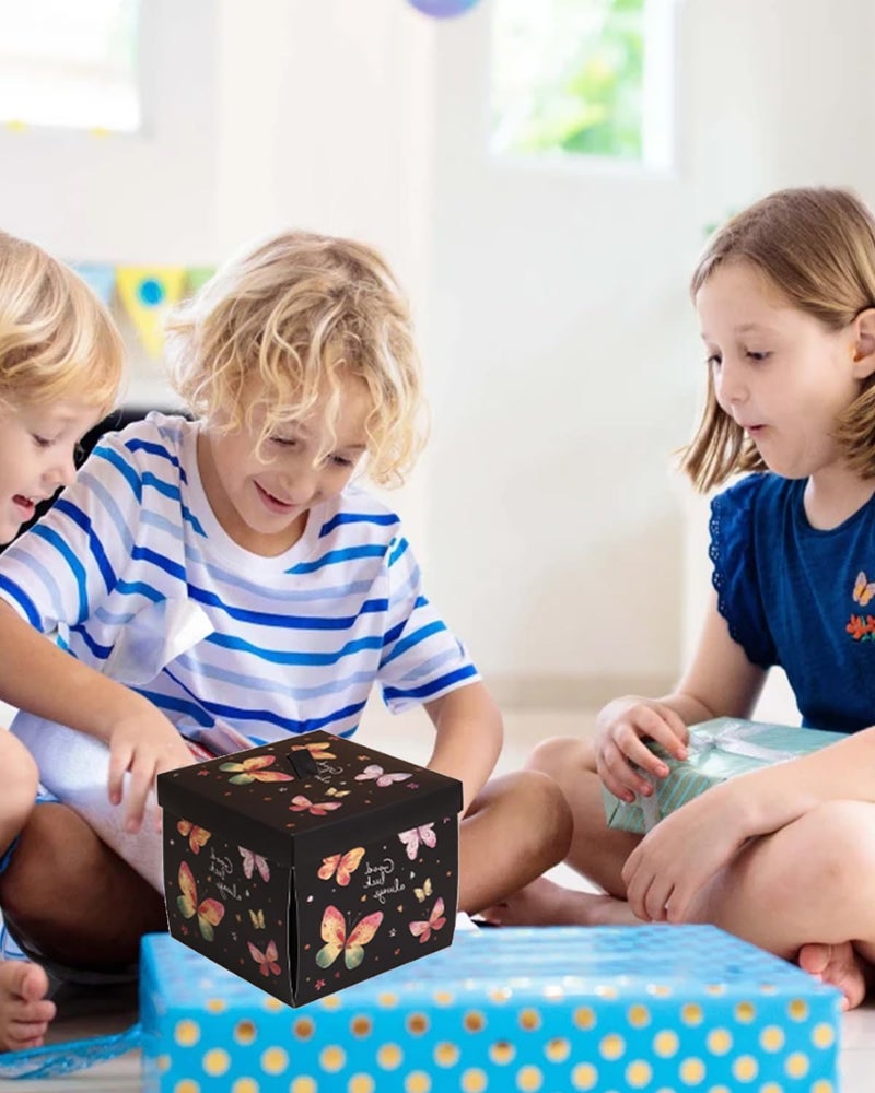 KalamkariX Flying Butterfly Mystical Box, Magical Gift for Valentine's Day, Birthday Party Mystical, Interactive Toy for Kids, Includes 1 Black Box and 4 Butterflies, Gift Boxs for Birthday, Flying Butterfly Toy - Image 5
