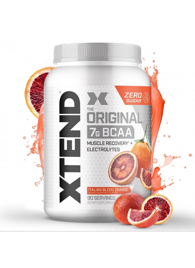 SCIVATION XTEND Original BCAA Powder Italian Blood Orange - Sugar Free Post Workout Muscle Recovery Drink with Amino Acids - 7g BCAAs for Men & Women - 90 Servings  - Image 1