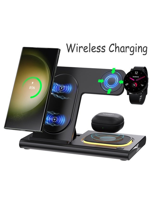 4 in 1 Magnetic & Night Light Foldable Wireless Charging Station - Image 2