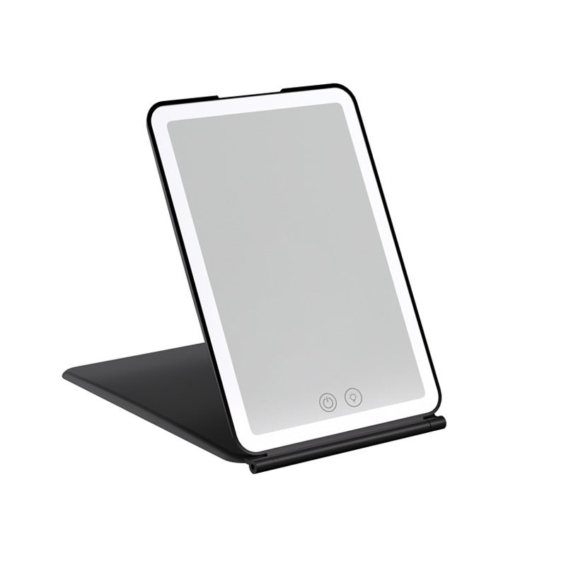Led Folding Makeup Mirror With Light Rechargeable Flip Flat Mirror Portable Folding Mirror Fill Light Two-Sided Makeup Mirror - Image 5