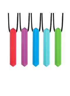 Thoraya 5pcs Chew Necklace Food Grade Silicone Sensory Chew Necklace for Autistic ADHD SPD Oral Exercises  - Image 1