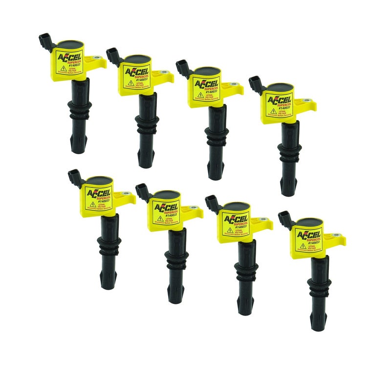 ACCEL 1400338 SuperCoil Ignition Coil  Yellow  8Pack