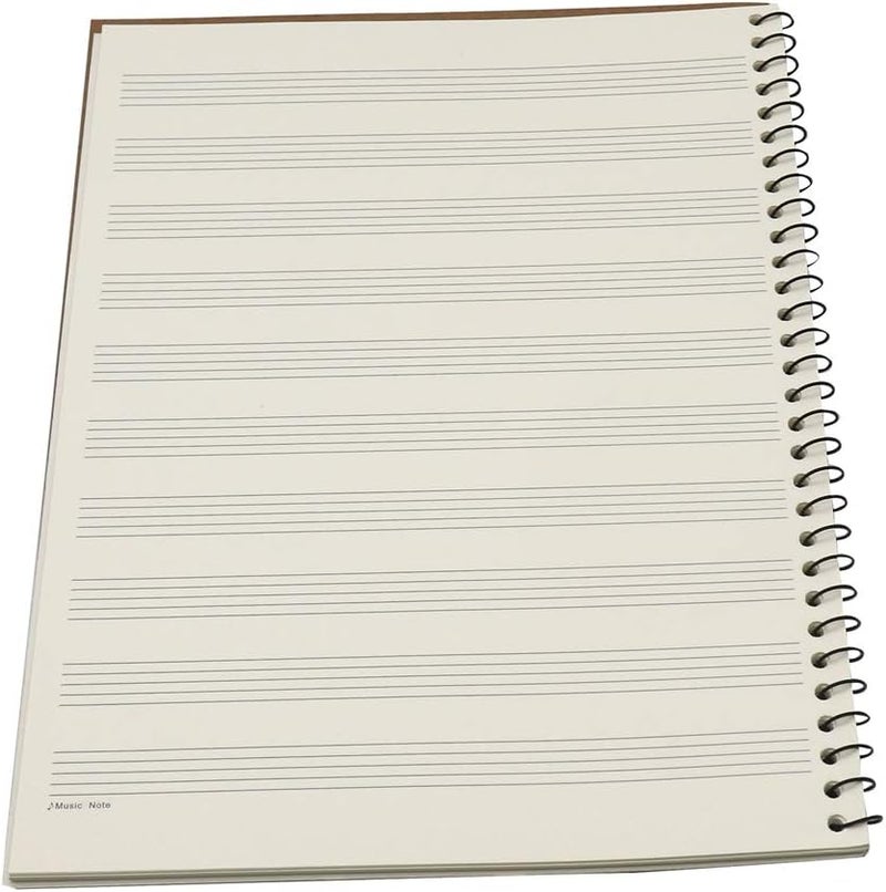 MOREYES Music Notebook Composition Manuscript Staff Notebook with 100 Pages 10.24x7.5 inch/26x19cm (Music clef notebook) - Image 4