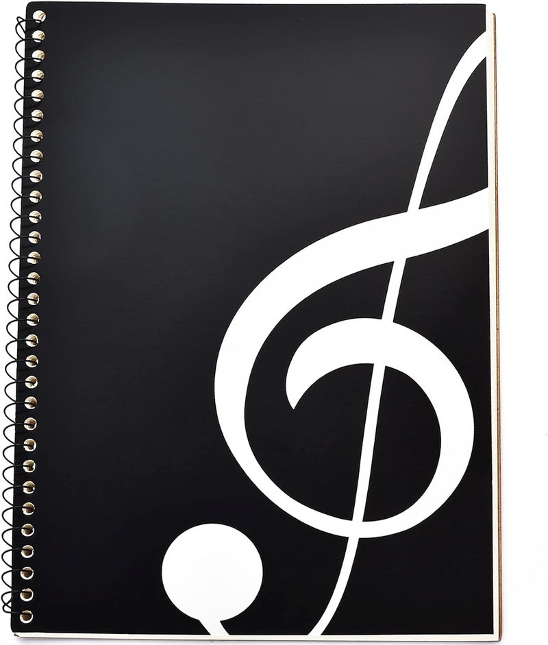 MOREYES Music Notebook Composition Manuscript Staff Notebook with 100 Pages 10.24x7.5 inch/26x19cm (Music clef notebook) - Image 1