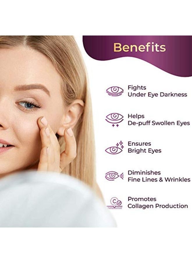 Red Vine Under Eye Cream With Retinol & Vit C For Dark Circles, Wrinkles, Fine Lines, Puffy Eyes, For Normal, Oily, All Skin Type, Combination, Dry Skin And Men And Women - 30G
