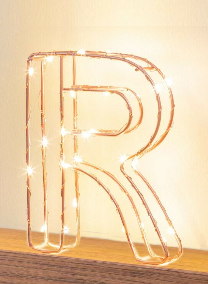 سلة حرف R مضيء لون ذهبي - Image 3