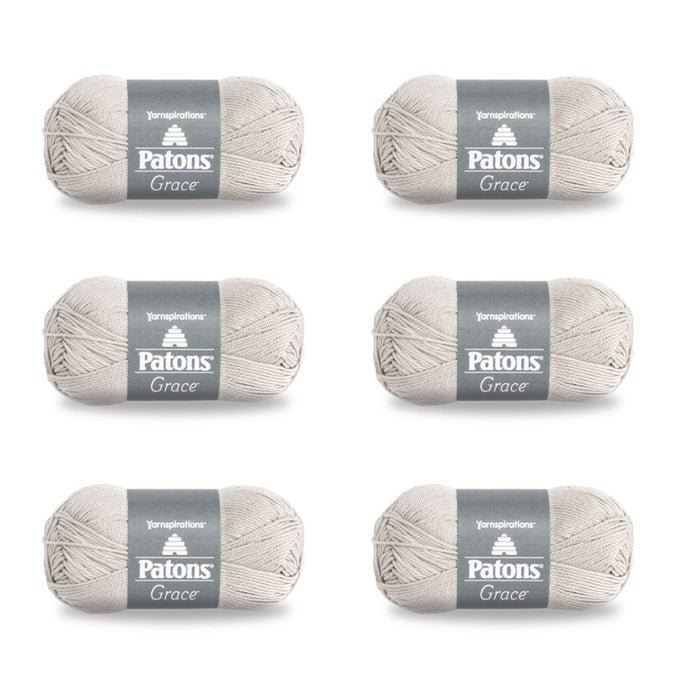 GRACE CLAY YARN 6 PACK OF 175OZ50G COTTON 3 DK 136 YARDS KNITTINGCROCHET