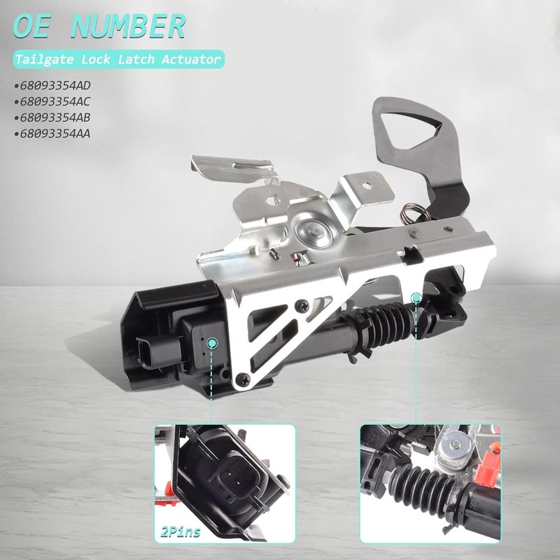 Predep Tailgate Lock Actuator Motor for Ram 1500 2500 3500 (2013-2022) - Liftgate Latch Assembly - Image 3