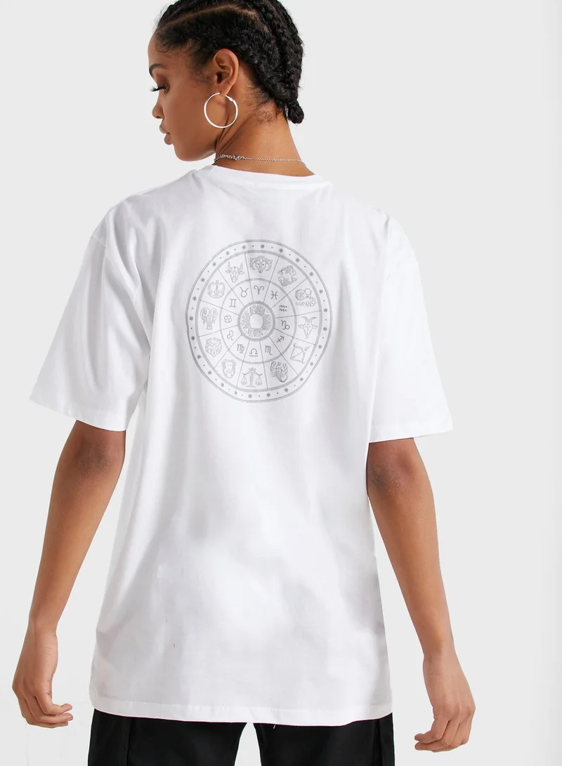 Ginger Oversized Printed Back T-Shirt