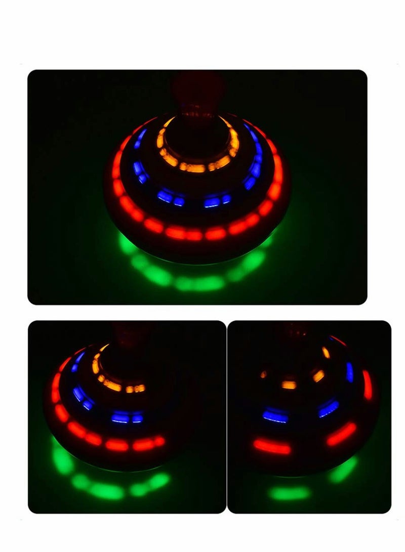 Zikra Push Down Spinning Top Toy, Gyroscope Spinning Top Game LED Spinning Activity Toys with Music, Peg-top Hand Spinning Gyro Toy Gift for Kids Gift Party Favors, Music Spinning Top Toy（Color Random） - Image 5
