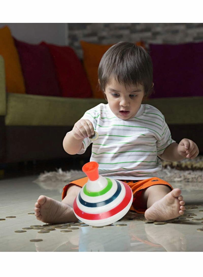 Zikra Push Down Spinning Top Toy, Gyroscope Spinning Top Game LED Spinning Activity Toys with Music, Peg-top Hand Spinning Gyro Toy Gift for Kids Gift Party Favors, Music Spinning Top Toy（Color Random） - Image 3