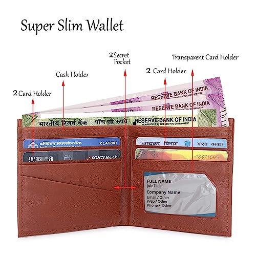 Ashtron Men's Brown Leather Wallet – Stylish Slim Bifold Card Holder with Cash Compartment for Daily Use, Office, Travel & Gifting - Image 2
