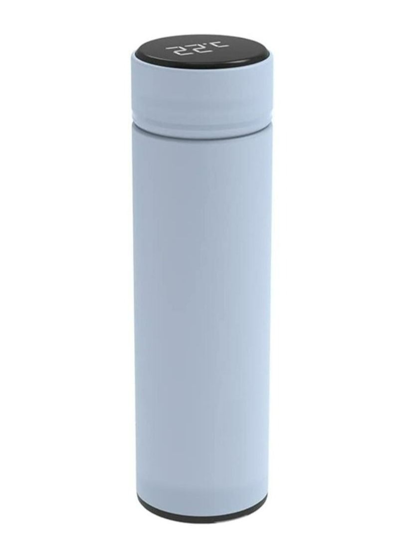 PRIME - Smart Water Bottle Cup by Porodo With Temperature Indicator Up to 12 Hours of Thermal Insulation Sports Drink Flasks 500ml Touch Sensitive Display Non-Slip Base 17 Oz Blue - Image 1