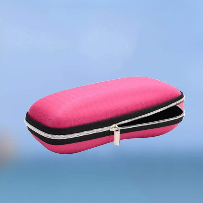 كلاراكو حافظة نظارات من كلاركو بسحاب، حافظة صلبة لحماية النظارات، صندوق من مادة إي في إيه ناعم ولطيف للرجال والنساء والفتيات والأطفال (وردي) - Image 4