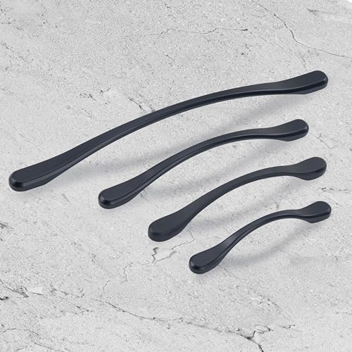 Atom 11.8 Inch Zinc Handle | Black Matt Finish | Wardrobe Grip, Drawer Fitting, Cupboard Knob, Cabinet Bar | Pack of 2 | CH-548 - Image 4