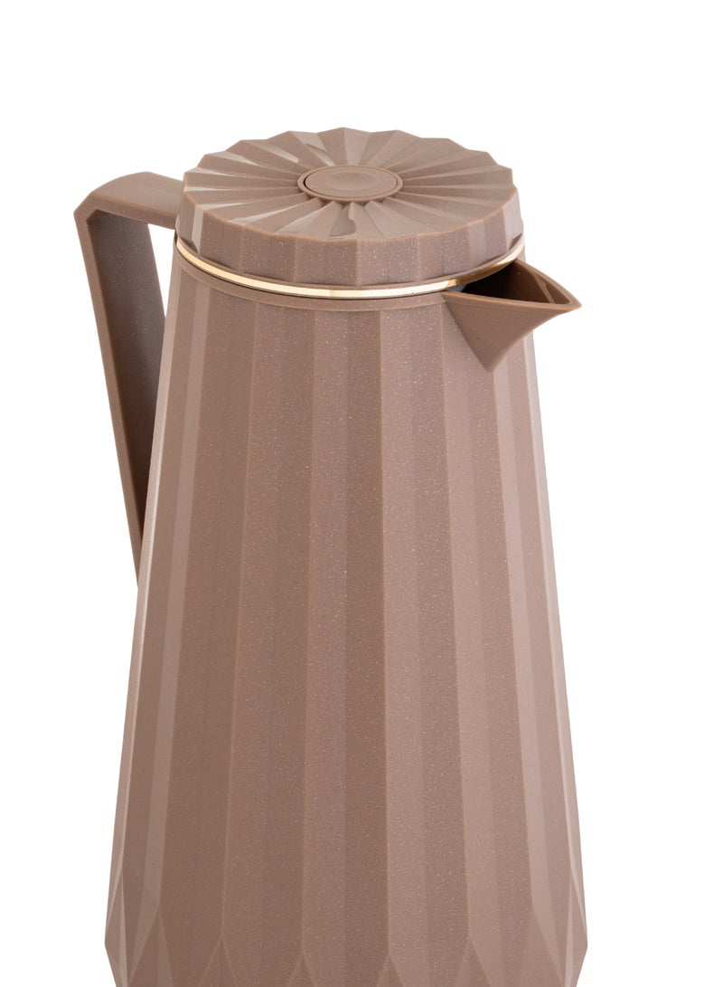 Hic Plastic Coffee & Tea Flask 1 Liter brown color  - Image 2