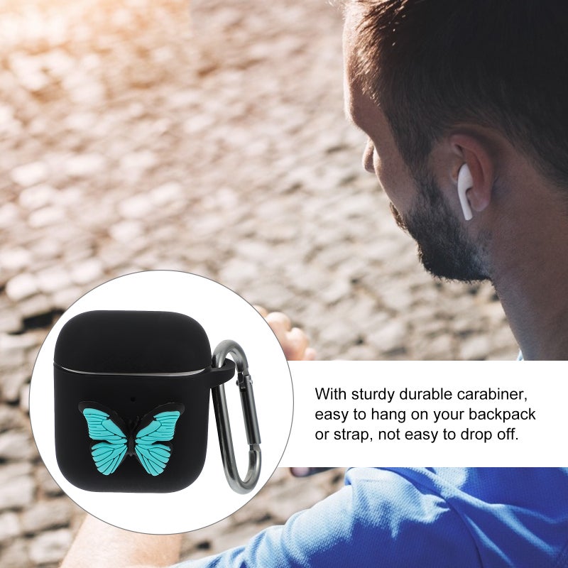 2pcs Earbuds Protective Cases with Carabiner Compatible for Airpods 2/1 - Image 2