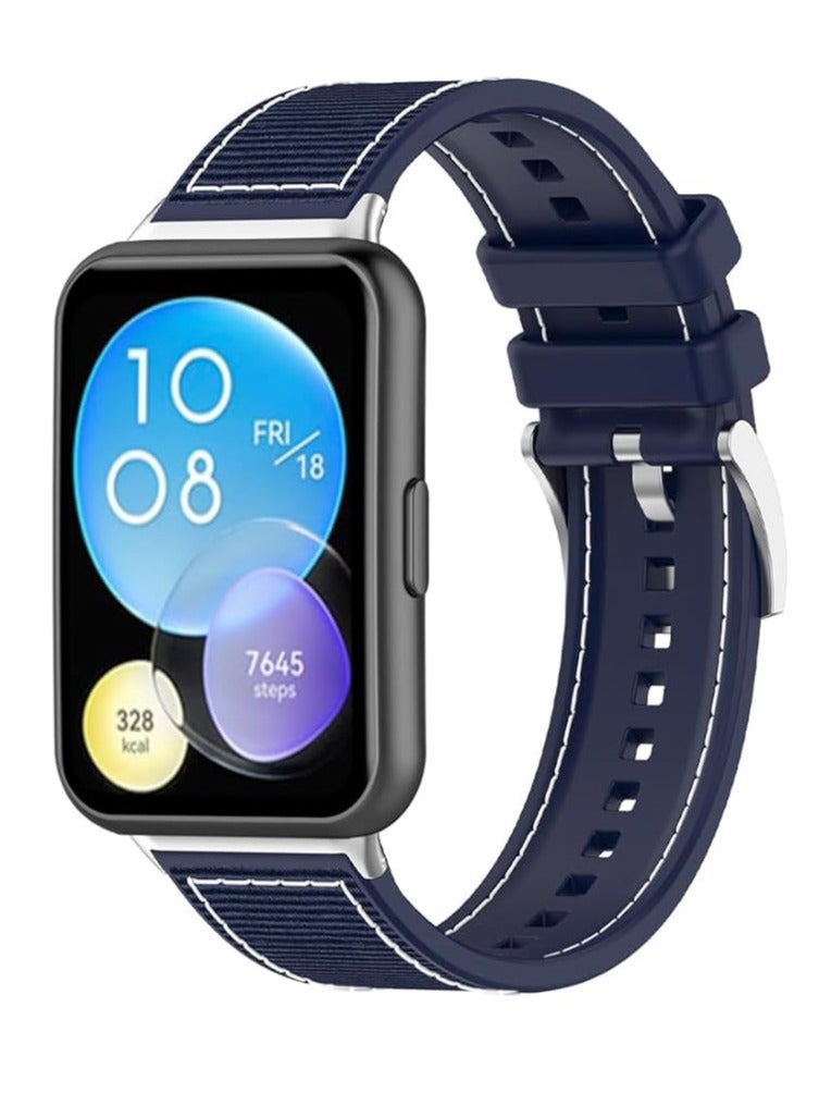 Silicone Strap for Huawei Watch Fit 3, Magnetic Adjustable Breathable Sport Replacement Wristband for Huawei Watch Fit 3 Men Women. - Image 1