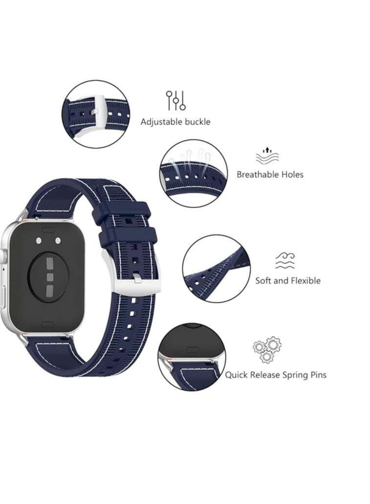 Silicone Strap for Huawei Watch Fit 3, Magnetic Adjustable Breathable Sport Replacement Wristband for Huawei Watch Fit 3 Men Women. - Image 4