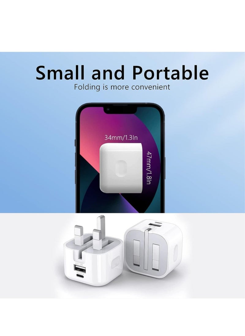 ELTRAZONE - 20W USB C Charger Block, 2-Ports [USB-C + USB] Charging Station, QC PD3.0 GaN Fast Charging Block, Type C Power Adapter for iPad Pro/iPhone/Samsung Note/Galaxy (Not with Cable) - Image 1
