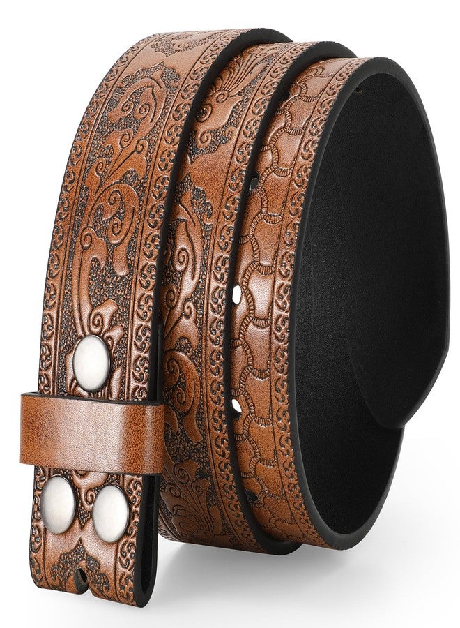 TRIWORKS Western Leather Belt for Men without Buckle Cowboy Cowgirl Leather Belt Strap for Jeans - Image 1