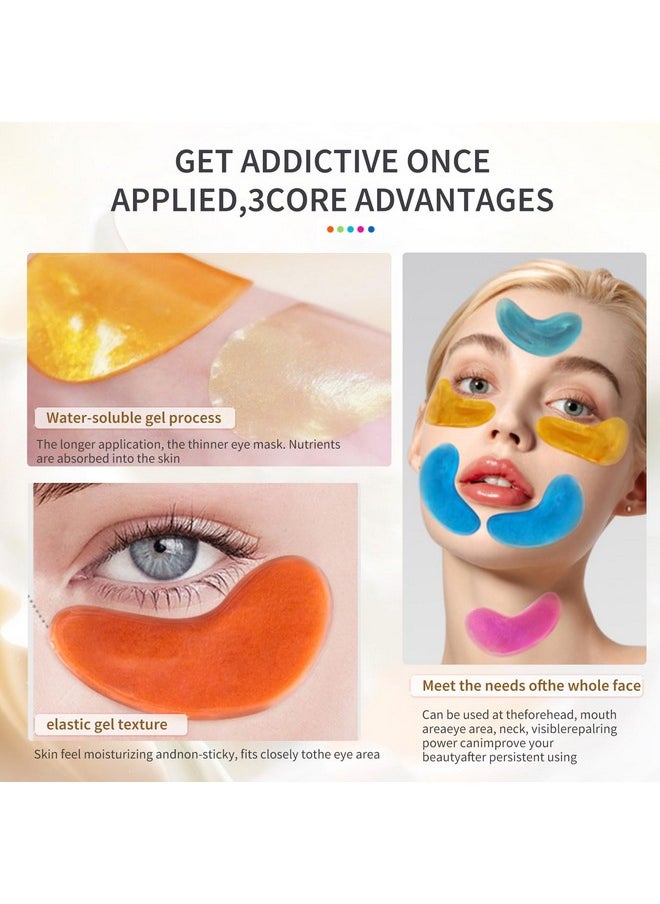 Mond'sub - Premium Under Eye Patches Gel Eye Patches Hydrating & Refresh For Puffy Eyes Under Eye Bags & Dark Circles Natural Collagen Eye Gels Pads Crystal Antiaging Eye Mask (Light Blue) - Image 1