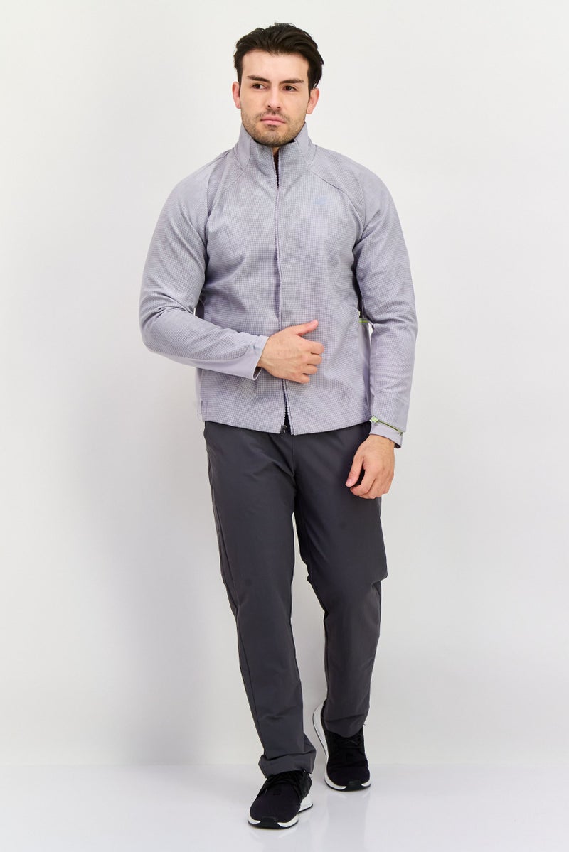 New Balance Men Sportswear Fit Reflective Impact Running Jacket, Grey  - Image 4