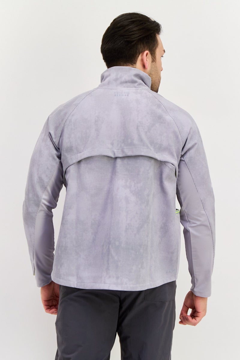 New Balance Men Sportswear Fit Reflective Impact Running Jacket, Grey  - Image 3