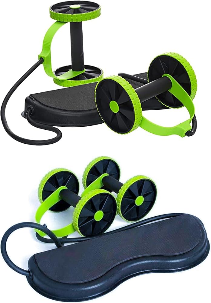 Revoflex Abdominal Wheel Roller With Resistance Band Suitable For Abdominal Exercise, Toning Abs, Chest, Arms, Waist, Core, Strengthening Back, Shoulder Muscle for Men And Women - Image 2