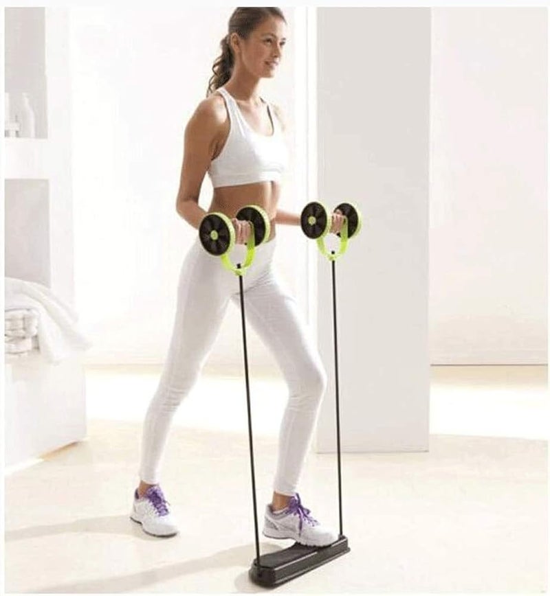 Revoflex Abdominal Wheel Roller With Resistance Band Suitable For Abdominal Exercise, Toning Abs, Chest, Arms, Waist, Core, Strengthening Back, Shoulder Muscle for Men And Women - Image 5