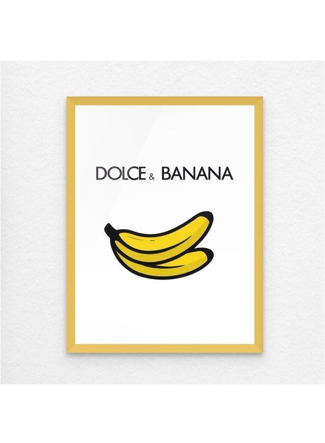 آرت دیکور  لوحة فنية مؤطرة بتصميم بسيط وبارز للموز – ديكور جداري فاخر للمنزل، غرفة النوم، أو المكتب - Image 1