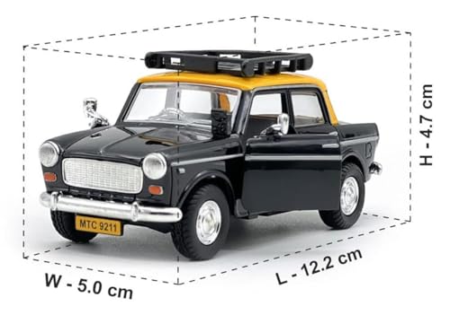 Magicwand Die-Cast Metal 1:36 Scale Fiat Premier Padmini Queen 70's Classic with Openable Doors & Pull Back Action【Pack of 1】【Random Color】 - Image 2
