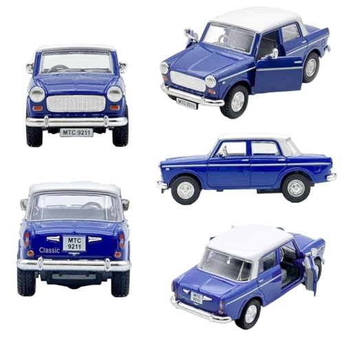 Magicwand Die-Cast Metal 1:36 Scale Fiat Premier Padmini Queen 70's Classic with Openable Doors & Pull Back Action【Pack of 1】【Random Color】 - Image 4
