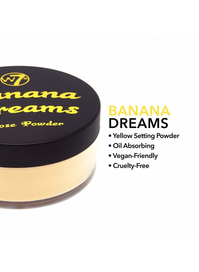 W7 - Banana Dreams Loose Setting Powder - Weightless Yellow Blurring Powder For All Skin Tones - Image 1