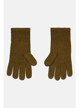 Lyle & Scott Men 1 Pair Brand Logo Knitted Glove, Olive  - Image 2