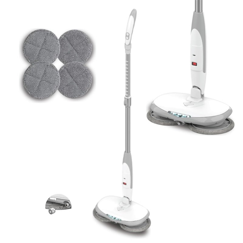 NexLev Cordless Spin Mop50 Min Runtime2 Extra Mop Pads Type C For Home Kitchen Office Use Water Spray Function Mopping for All Floor TypesLED for Corners and UnderbedSPM01 - Image 1