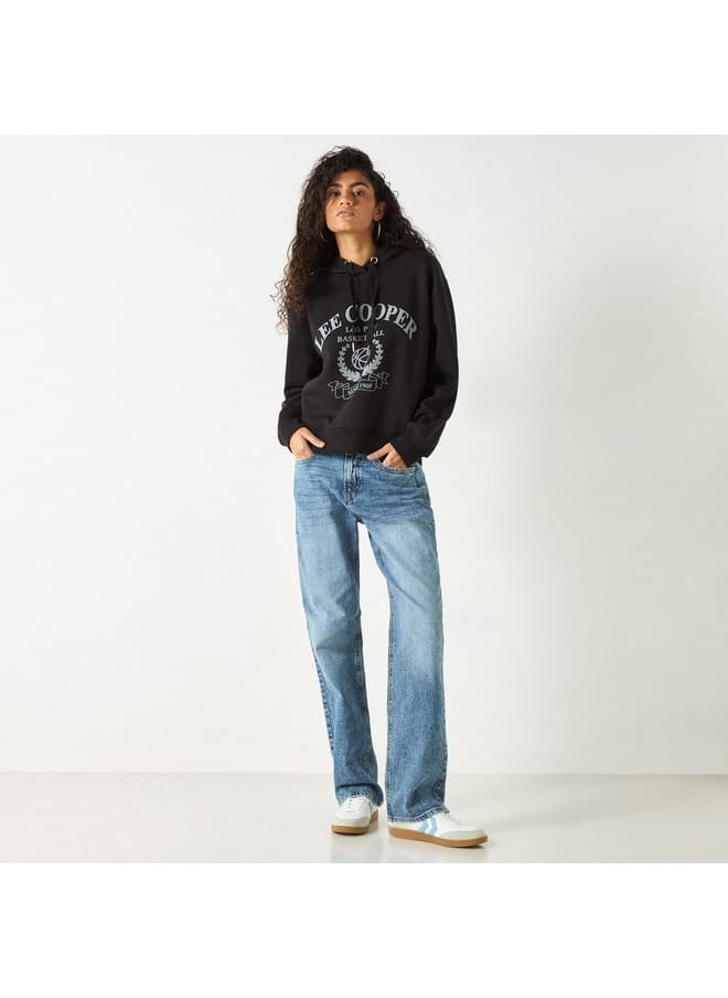 Lee Cooper Lee Cooper Solid Straight Fit Jeans with Pockets  - Image 2