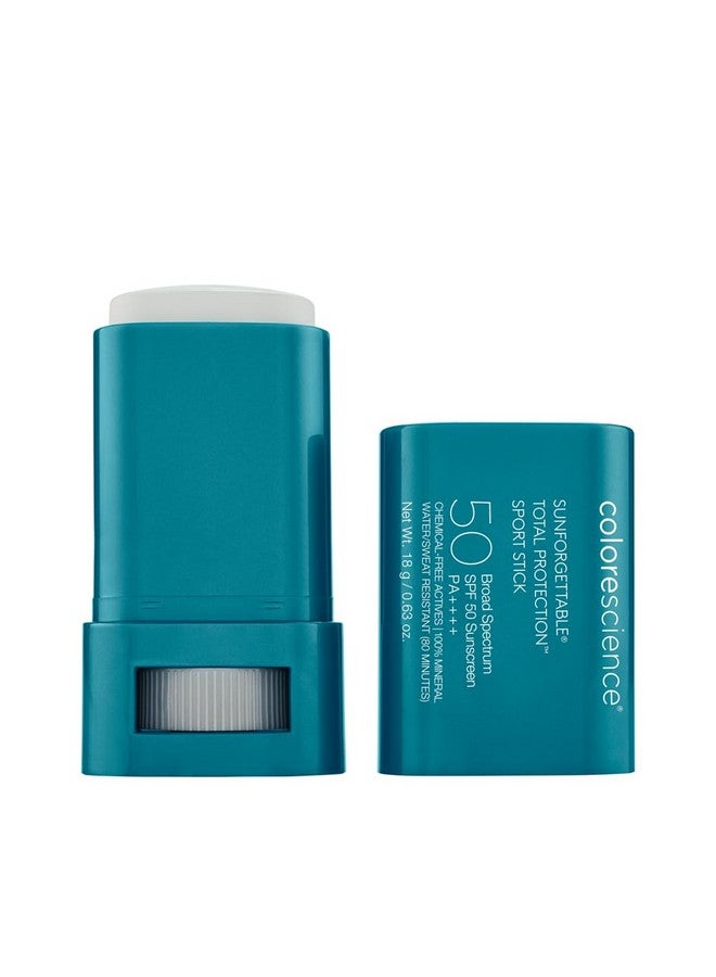 Colorescience Sunforgettable Total Protection Sport Stick Spf 50, Mineral, Broad Spectrum, Water/Sweat Resistant, Reef Safe, Hypoallergenic, 1 Ct. - Image 1