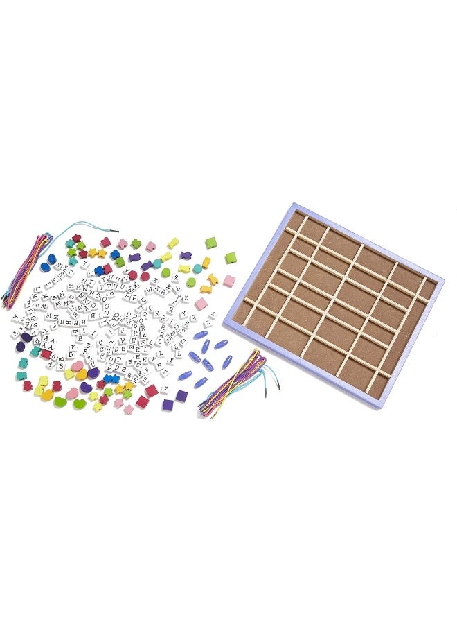 Melissa & Doug Alphabet Bead Set, Wooden Beads for Jewellery Making Kit, Arts and Crafts for Kids Age 5, Friendship Bracelet Making Kit for Girls or Boys, 4 Year Old Girl Gifts - Image 3