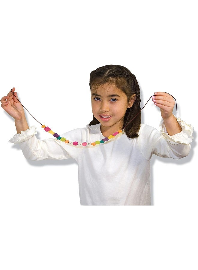 Melissa & Doug Alphabet Bead Set, Wooden Beads for Jewellery Making Kit, Arts and Crafts for Kids Age 5, Friendship Bracelet Making Kit for Girls or Boys, 4 Year Old Girl Gifts - Image 4