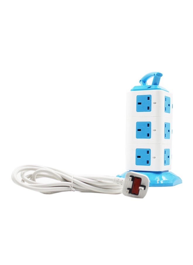 NIBEMINENT 12-Way Extension Socket With USB Port Blue/White 3meter  - Image 3