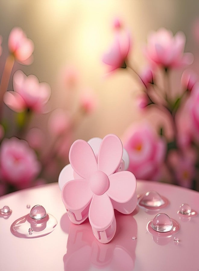 Qintreesify Pink Cute Hair Clip Hair Claw Clips Flower Shaped Plastic Jaw Clips Anti-scratch Smell-less Useful Hold Tightly Flower Claw Clip Hair Accessories - Image 4