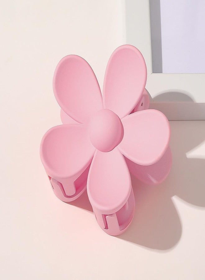 Qintreesify Pink Cute Hair Clip Hair Claw Clips Flower Shaped Plastic Jaw Clips Anti-scratch Smell-less Useful Hold Tightly Flower Claw Clip Hair Accessories - Image 1