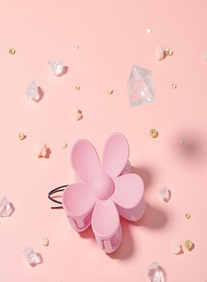 Qintreesify Pink Cute Hair Clip Hair Claw Clips Flower Shaped Plastic Jaw Clips Anti-scratch Smell-less Useful Hold Tightly Flower Claw Clip Hair Accessories - Image 5