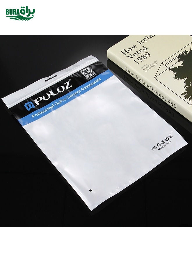 BURAQ 10 PCS PULUZ 33cm x 23.5cm Hang Hole Clear Front White Pearl Jewelry Zip Lock Packaging Bag(Size: XL) - Image 5